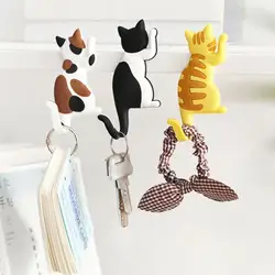 Creative Fridge Magnet Sticker Hook Long Lasting Cartoon Animal Shape Japanese Style Cat Tail Magnetic Hanger for Household