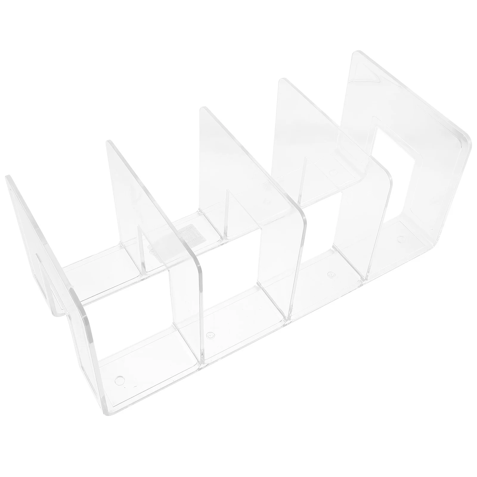 

Acrylic Bookend Set Simple Style Desktop Organizer for Books Newspapers Magazines Documents Office Study Home Decorative Shelf