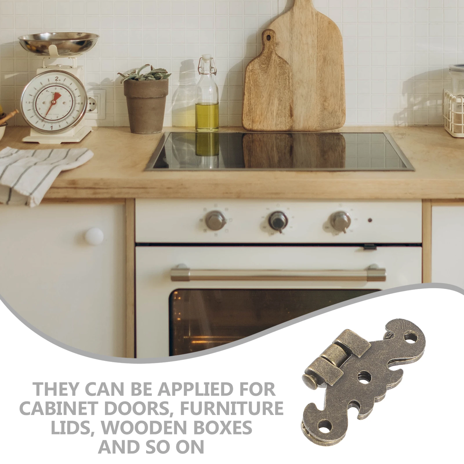 

5pcs Vintage Alloy Heavy Duty Cabinet Door Furniture Metal Hinges For Wood Box Self-Closing Corner Cupboard Rustproof Stable