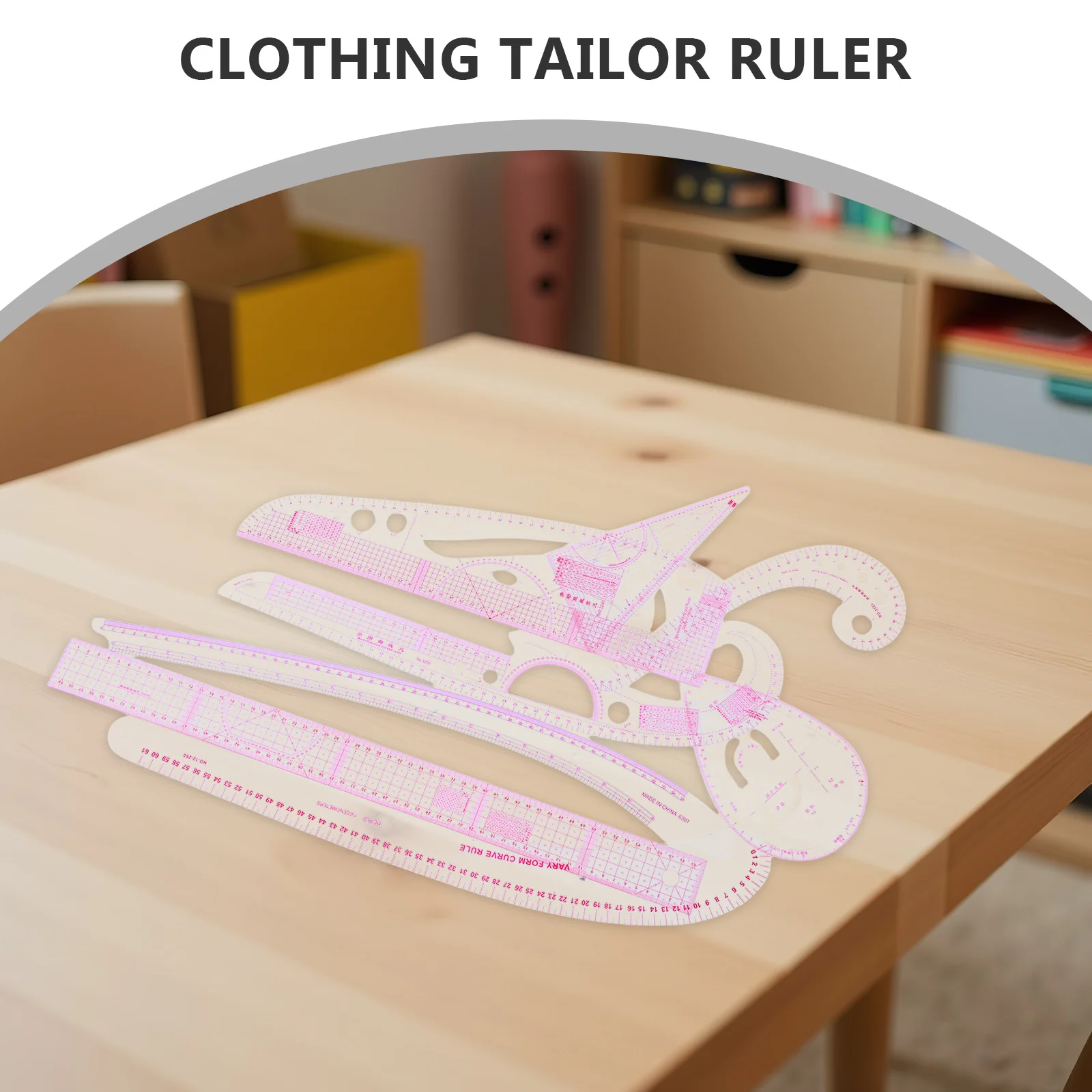 

8 pcs Clothing Pattern Curve Ruler Set Multifunctional Drafting Tool For Fashion Design Sewing Grading Hip Sleeve Shaping