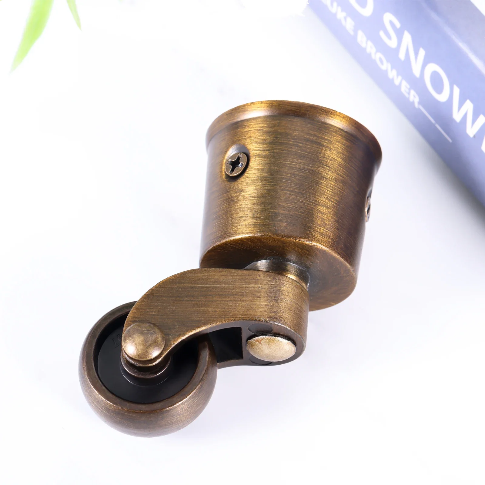 

1Pc Zinc Alloy Round Cup Piano Leg Caster,sofa,bookshelf Legs and Feet,European Retro Furniture Caster,DIY Furniture Accessories