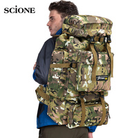 70L Camping Backpack Tactical Bag Mountaineering Men Travel Outdoor Sports Molle Backpack Hiking Shoulder Luggage Camoufalge Bag