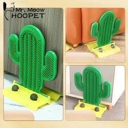 Hoopet Corner Pet Brush Comb with Catnip Play Cat Toy Cactus Bristles Massager Self Grooming Cat Scratcher