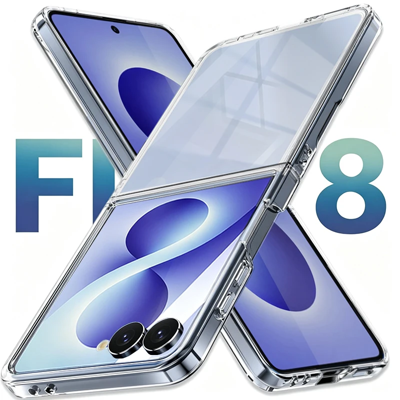 Flip8 Transparent Case for Samsung Galaxy Z Flip 8 flip8 Clear Ultra-Thin Slim Hard PC Protective Bumper for Samsung Z flip8 5G