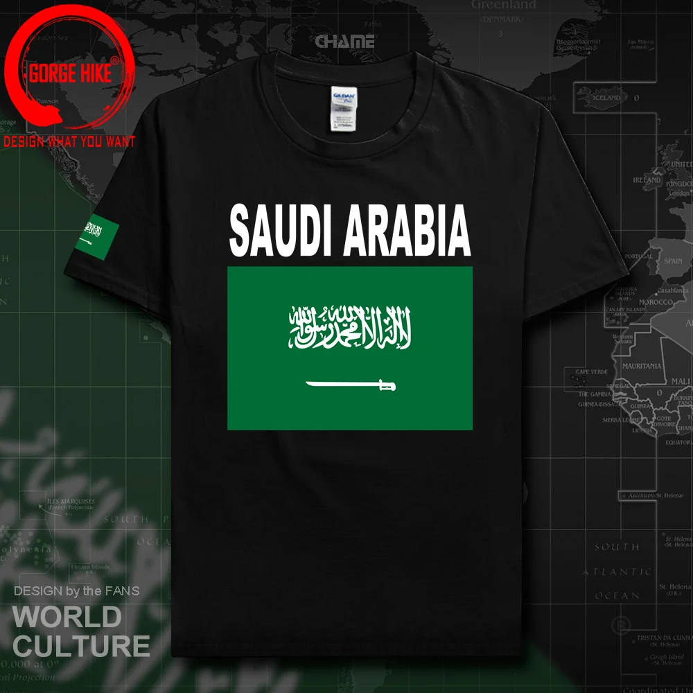 Kingdom of Saudi Arabia T Shirts Man T-shirt Nation Team Tshirt 100% Cotton Gyms Meeting Fans Streetwear Tops Saudi Arabian Tees