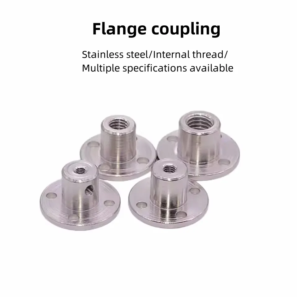 Stainless Steel Threaded Flange Nut M3/M4/M6/M8, Motor Shaft Coupling Connector Fastener