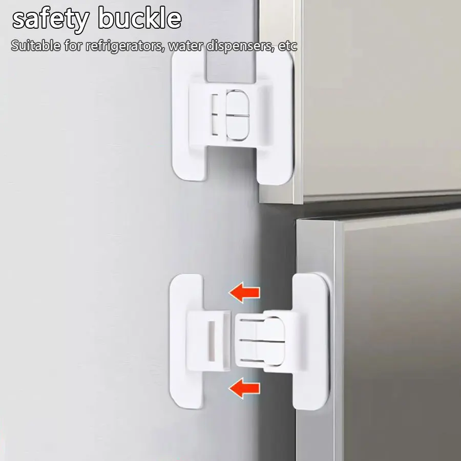 Non Perforated Self-Adhesive Window Lock Anti-Child Fixed Buckle Refrigerator Door Closer Drawer Cabinet Safety Lock