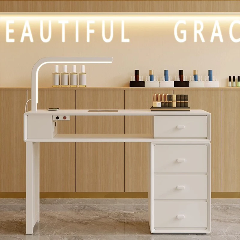 French Minimalist Nail Table Elegant Design Trendy Classic Nail Table Beauty Premium Bar A Ongle Mobilier Salon Furniture