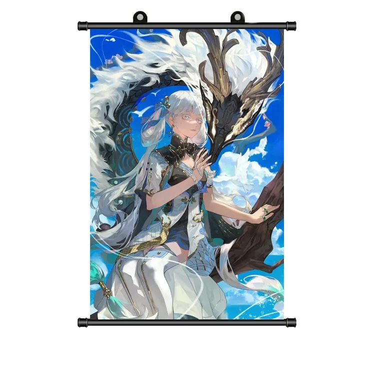 Game Wuthering Waves YUANWU Jiyan Yangyang Fabric Wall Scroll poster Home Decoration Wall Decoration Gifts Cosplay