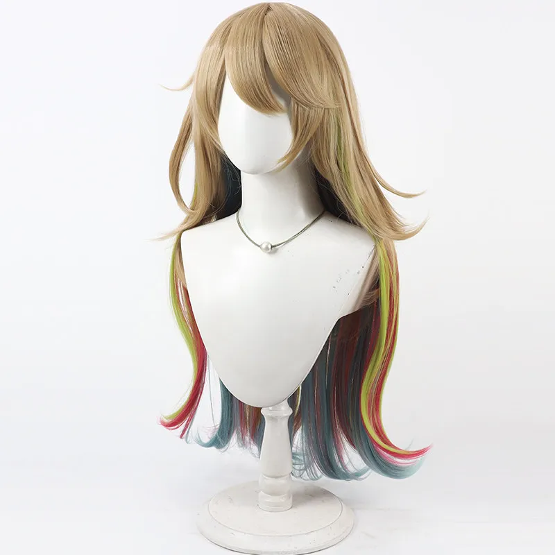 Game Bazooka Girl Cosplay Wig Compass 80cm Long Heat Resistant Synthetic Hair Halloween Party Role Play Carnival + Wig Cap