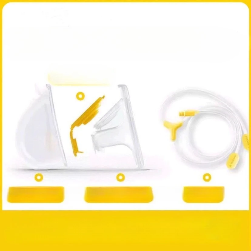 مناسبة لمضخة الثدي الكهربائية Medela غطاء قرن الفيلم الأصفر القسطرة الحرة جناح قافية الحرير المحمولة باليد