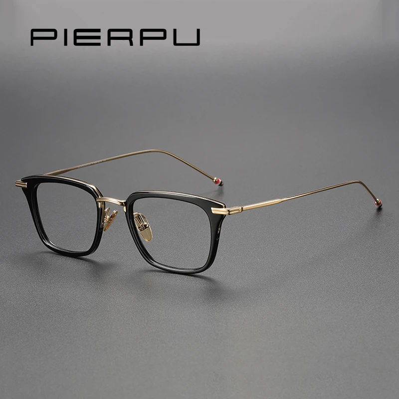 2024 Luxury Design Thom Brand Titanium Eye Glasses Men Women Reading Square Acetate Eyeglasses Frame Myopia Prescription Eyewear