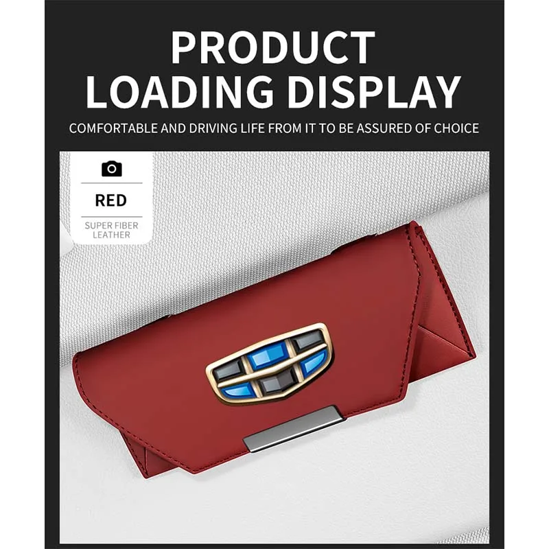 

Geely GX3 Atlas Coolray Emgrand 8 Galaxy E5 Geometry C Manjaro Accessories Parts Car Visor Glasses Clips Sunglasses Glasses Case