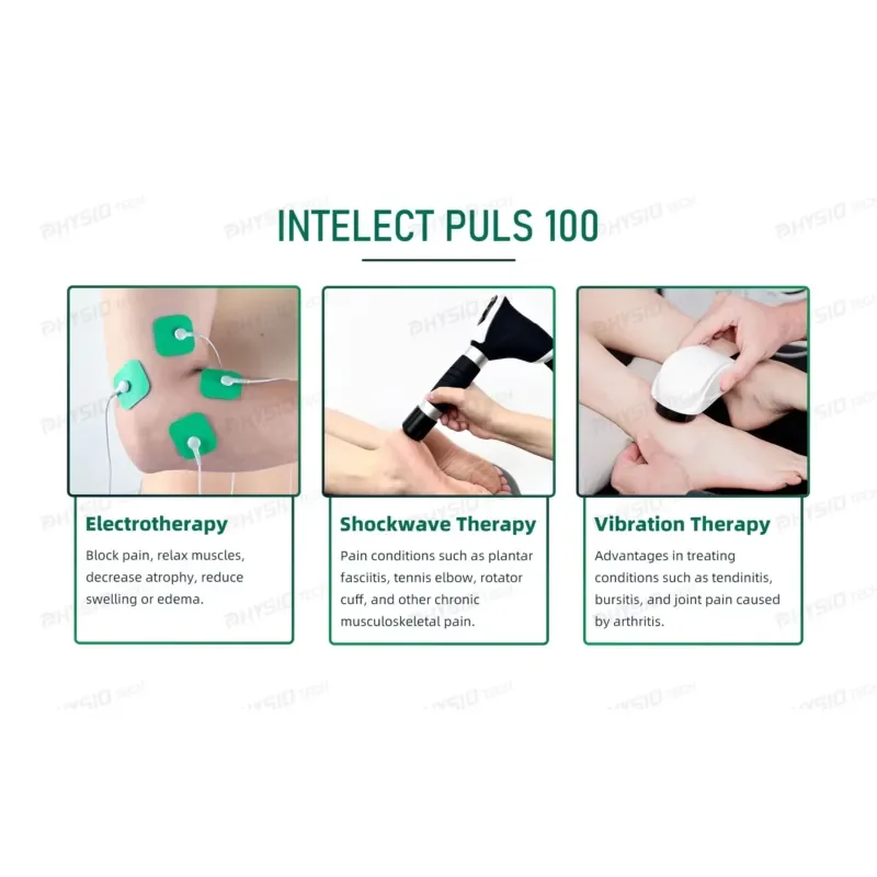 Medical Combination Radial Shockwave EMS Electrotherapy Body Massager ABS Plastic