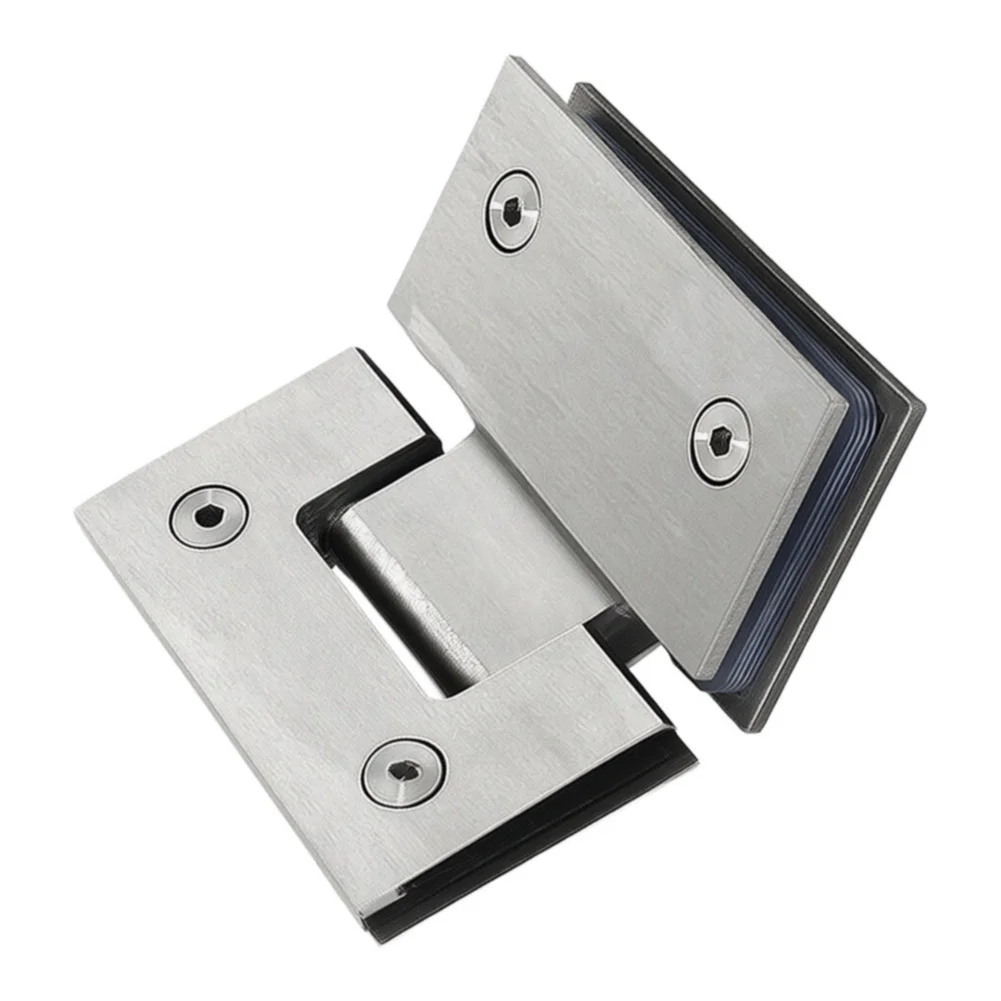 For Frameless Glass Shower Door Hinge 135 Degree Opening Angle SUS 304 Rust Resistant for Wet Bathroom Environments