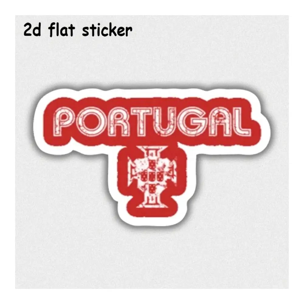 Portugal National Flag Badge Decal For Laptops, Cars, Motorcycles, Water Bottles & Smooth Surfaces