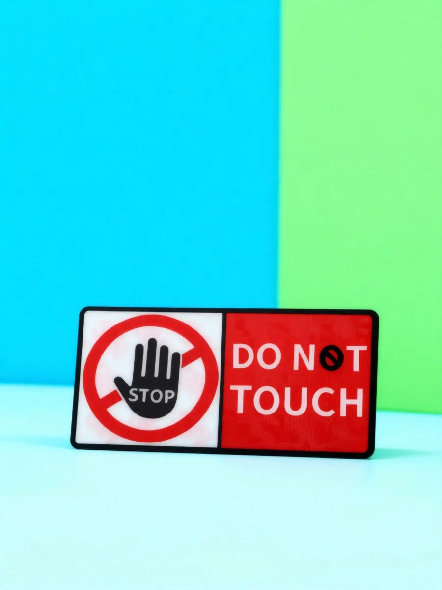 4 Sheets Do Not Touch Warning Sticker Clear Visibility Safety Label for Machinery Equipment Security Caution Decals for Indoor