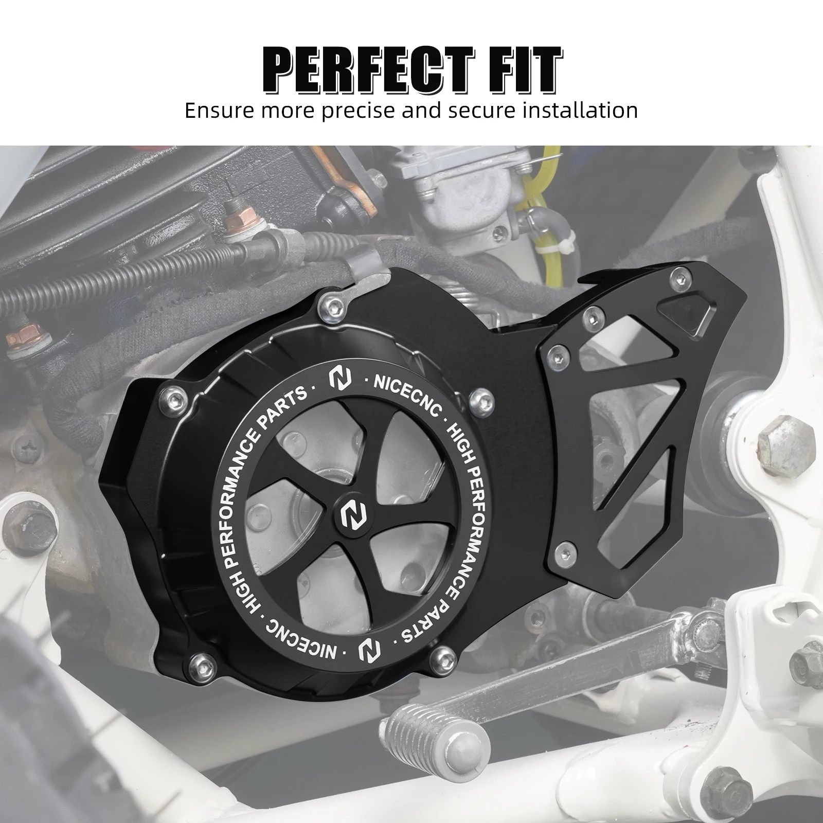 NICECNC For Yamaha Blaster 200 YFS200 1988-2006 Engine Left Side Stator Sprocket Cover Blaster 200 YFS200SE Special Edition 2006