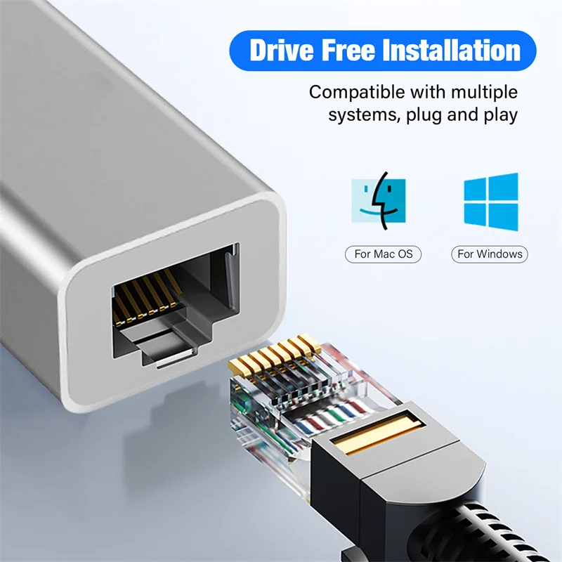 High quality USB 3.0 1000Mbps Network Card Type C USB to RJ45 Converter Gigabit Ethernet Lan Adapter for Nintendo Switch Macbook