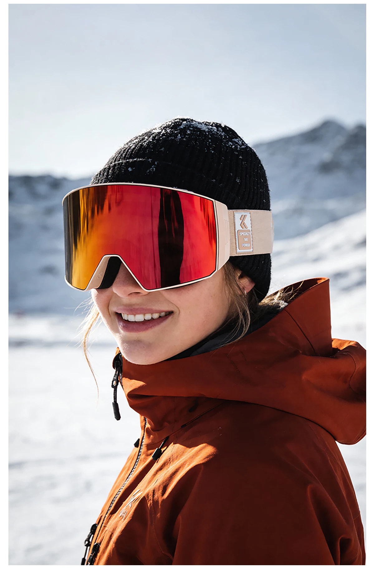 Kapvoe Photochrome Skibrille mit Magnetischen Antibeschlag-Gläsern UV400-Schutz für Männer und Frauen Skibrille Schnee-Sonnenbrille Sportbrille – Detail 15