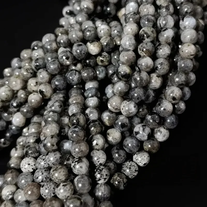 4-12mm Natural Labradorite Stone Black Spectrolite Beads Loose Spacer Bead for Jewelry Making DIY Necklace Bracelets Accessories