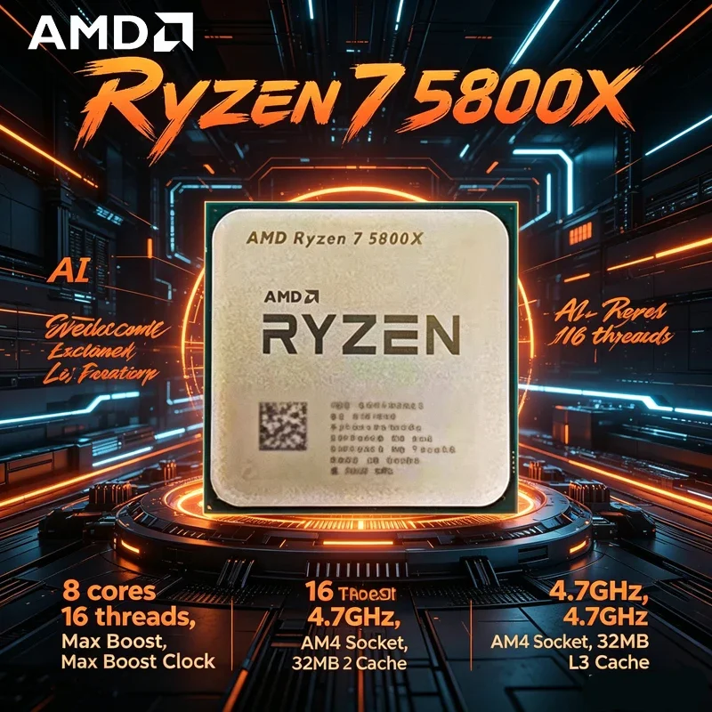 AMD Ryzen 7 5800X 8C/16T...
