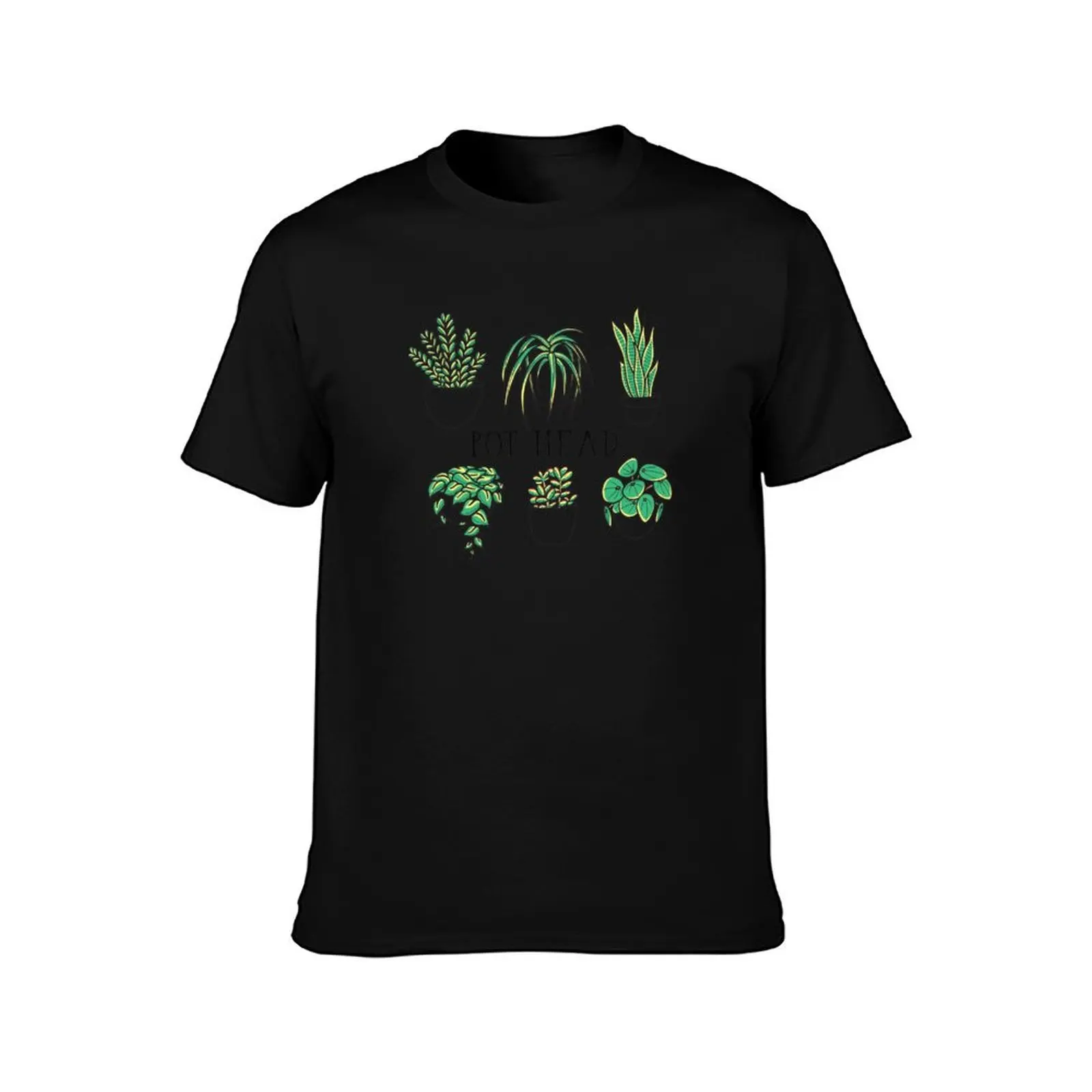 Pot Head Gardener Costume, Gardening Potted Plant T-Shirt Non-Shrink Basic Cotton T-Shirt