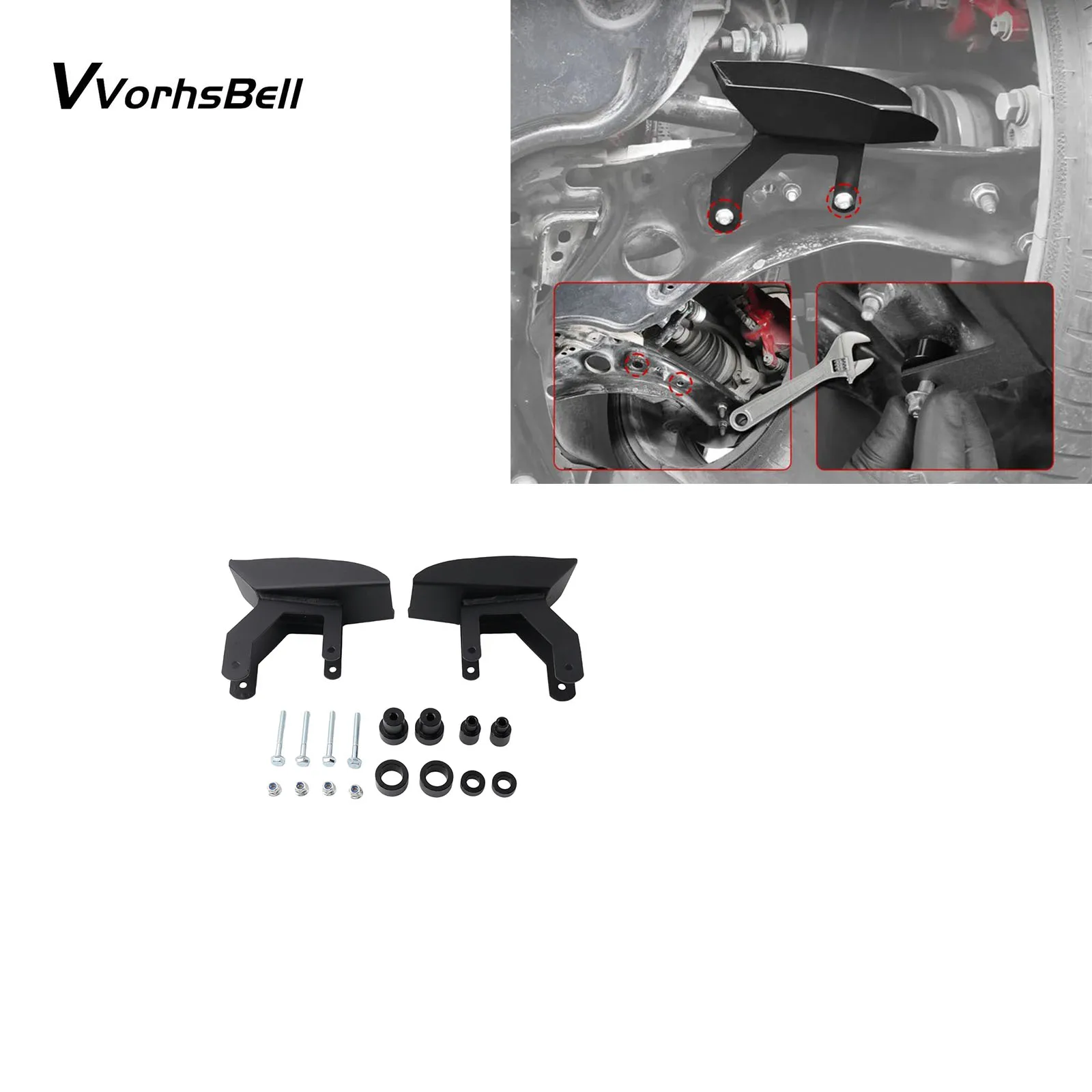 Front Brake Cooling Air Duct Deflector Kit For VW Golf MK7 MK7.5 GTI R 2015-2021 Track Performance Brake Air Guide Mod