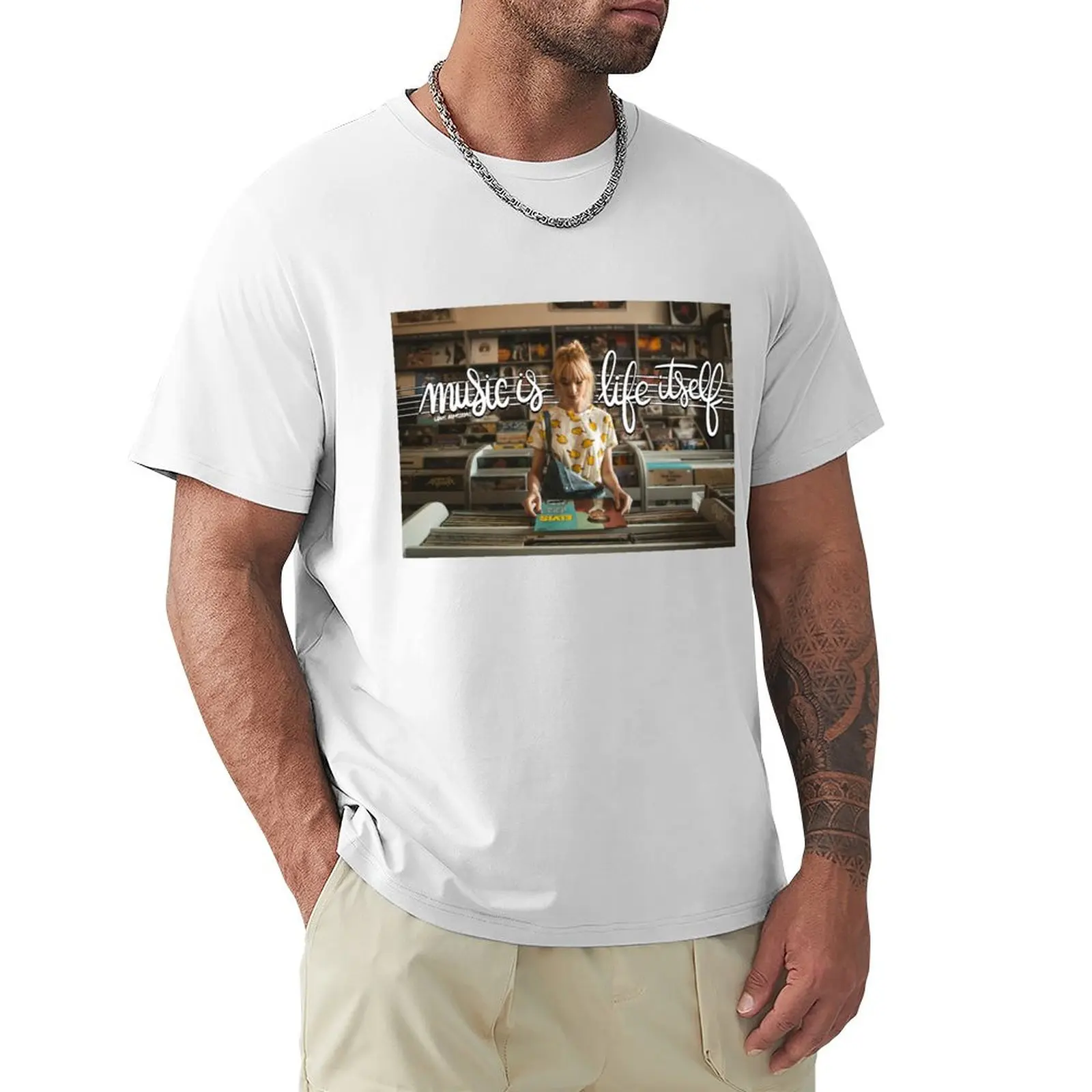 Music is Life Itself T-shirt boys whites tees plus sizes men clothing