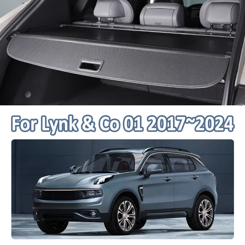 Car Trunk Curtain For Geely Lynk & Co 01 Accesories CX11 2017~2024 2022 2023 Luggage Storage Adjustable Partition Protect Cover