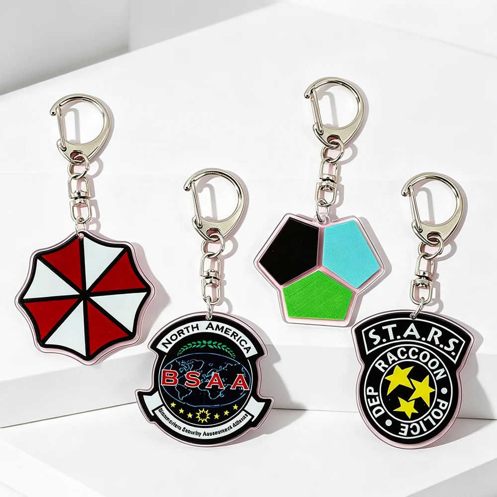 Resident Evil Acryl-Schlüsselanhänger STARS BSAA Film-Fan-Kollektion Merchandise Rucksack-Anhänger Unterstützungs-Geschenk Geburtstagsgeschenk – Detail 3