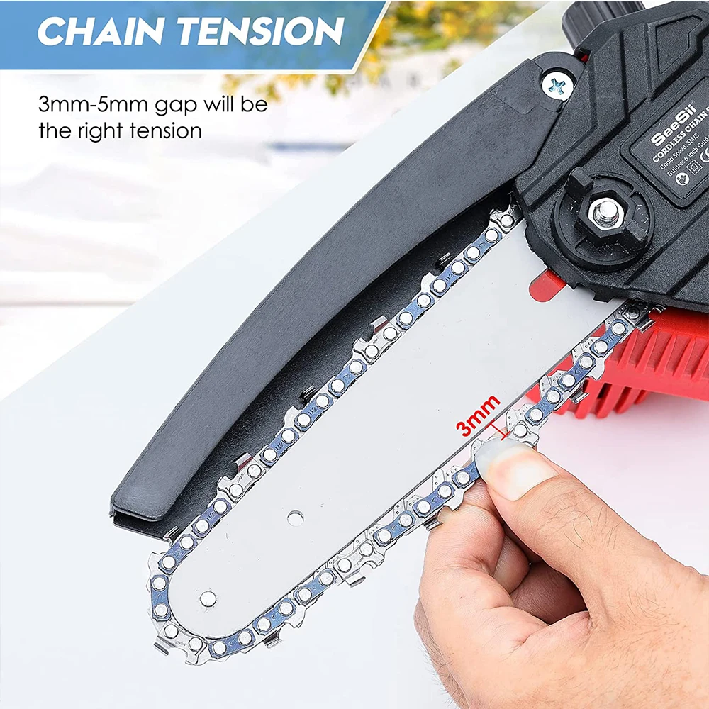 SEESII 8-inch Mini Chainsaw Chain kits 6/4 inch Electric Chainsaws Accessories 043\