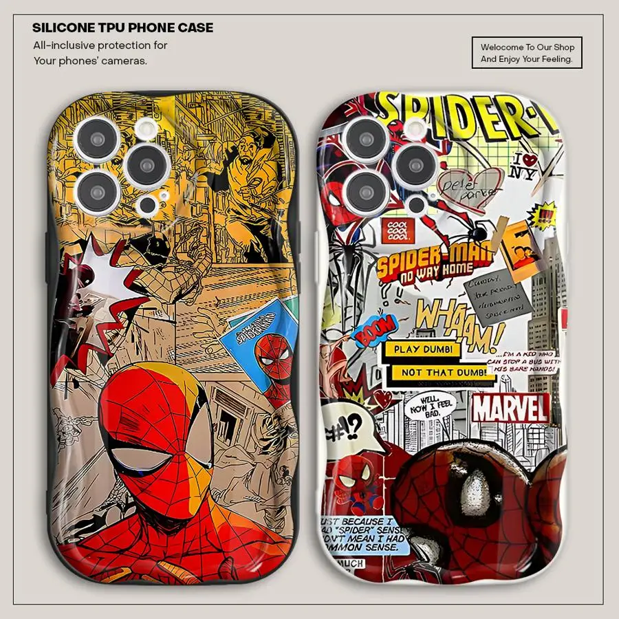 Marvel Sipidrman Phone Case for Vivo Y02 Y12 Y15S Y16 Y17 Y19 Y20 Y20i Y21S Y21A Y21 2021 Y35 Y22S Y36 Y50 4G 5G Funda