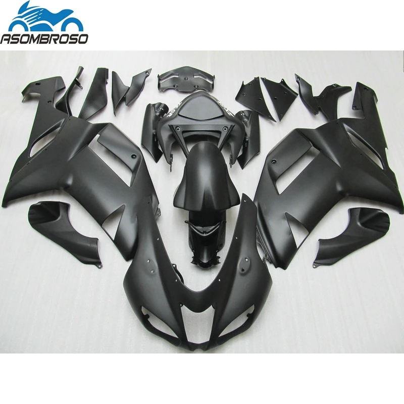 Matte Black New Arrival Motorcycle parts for Kawasaki Ninja ZX6R fairing kit 2007 2008 plastic fairing set zx6r 07 08 GF65