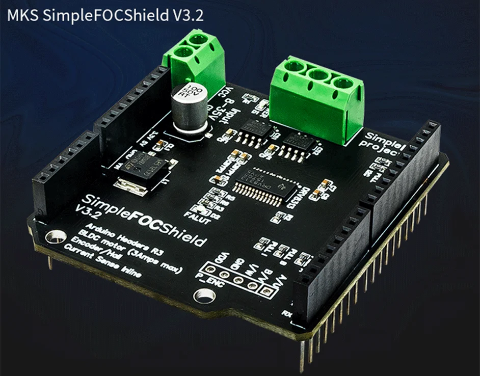 Makerbase SimpleFOC Shield V2.0.4 FOC BLDC Motor Controller Board Arduino Servo – Detail 2