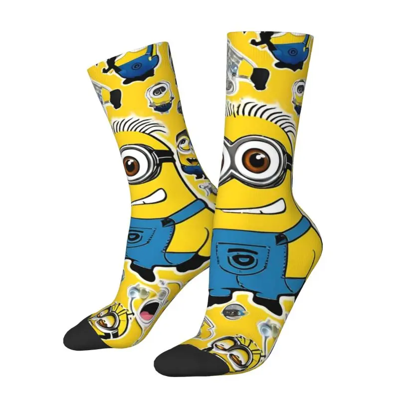

Custom Novelty Printing M-Minions Anime Cute Socks for Men Women Stretchy Summer Autumn Winter Crew Socks