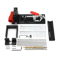 ENJOYWOOD XK4 PRO MAX Pocket Hole Jig Aluminiumlegierung, Verstellbare Holzbearbeitungsbohrführung Mit Stabilisiertem Stoppblock