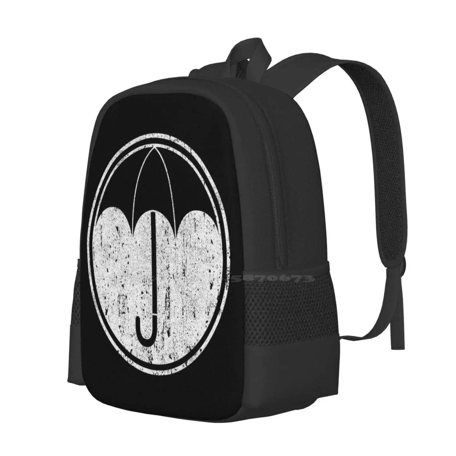 Umbrella Academy Symbol Teen College Student Backpack Pattern Design Bags Comic Spaceboy Apocalypse Suite Gerard Way Dallas Cha