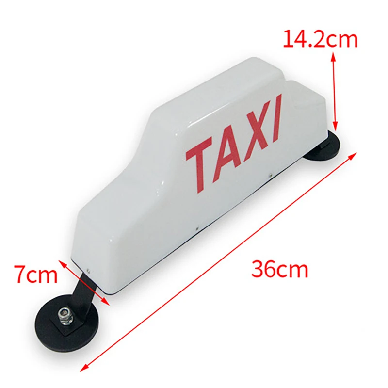 New 12V DC Roof Waterproof Top Sign Cab Lamp Light Signal Lamp Roof Top Sign Strong Magnetic LED Color 21W TAXI Light Universal