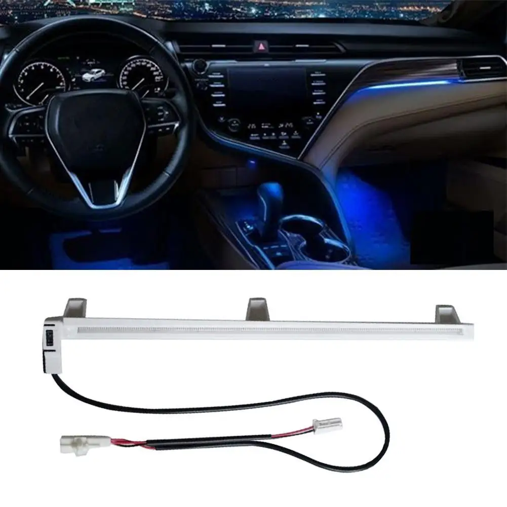 

Car Center Console Decorative LED Lights Blue For Toyota Camry 2018 12V Car Interior Atmosphere Light Bar 8x0.7cm Car Acces A3M9