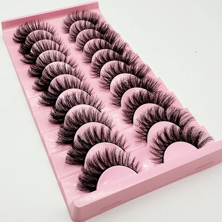Natural Mango Eyelash 10 Pair 8D Fluffy Angel Wing 0.63inch Extended Bar False Eyelash, Versatile for Daily Use