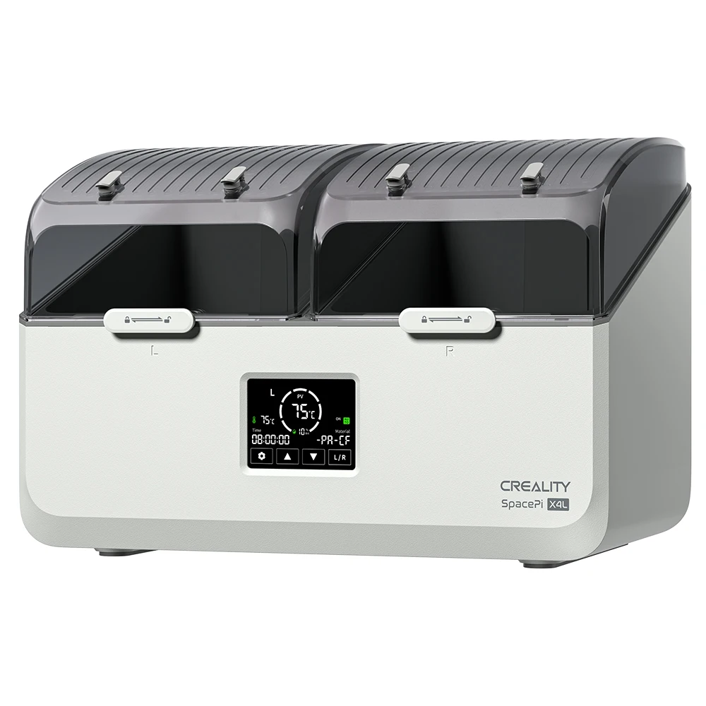 Creality SpacePi X4L Filamentdroogbox, 4-spoel, dubbele verwarmingschappen, LCD touchscreen & vochtbestendige afdichting, voor PLA, PETG