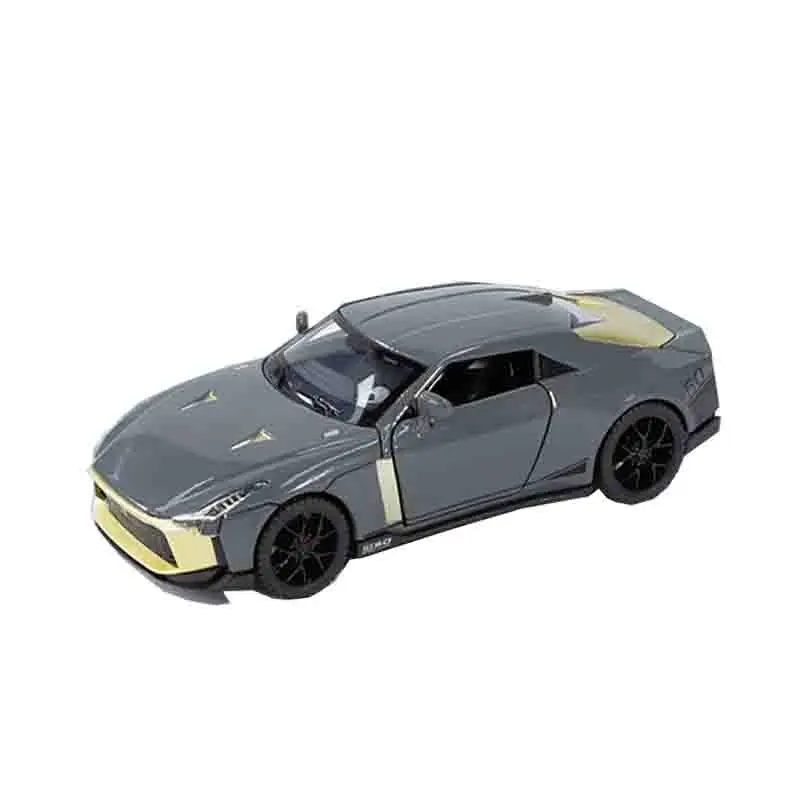 1: 32 Nissam GTR-50 liga modelo de carro alta simulação diecasts brinquedo com som e luz puxar para trás veículos decoração brinquedos para criança
