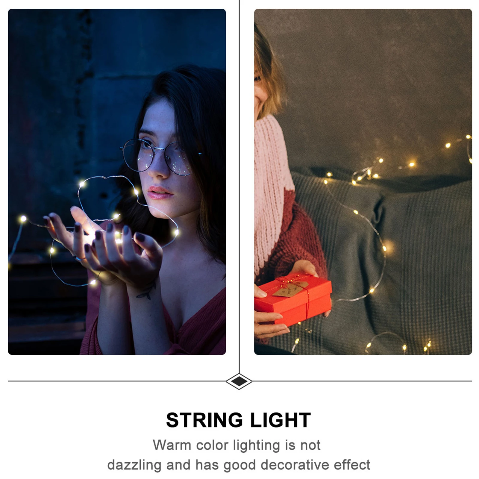 

1pc Led Light String Warm White Small Lights For Gift Box Wedding Party Home Decor Lamp String Packing Decoration Festive