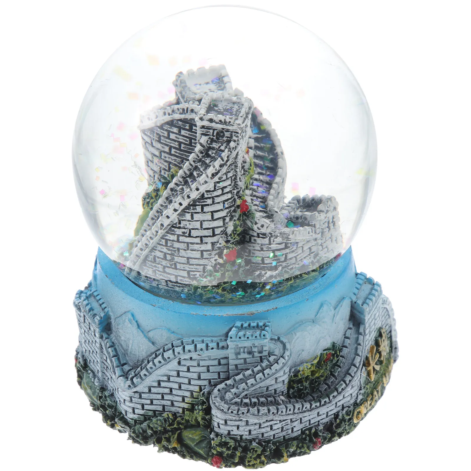 Crystal Ball Resin Ornament Great Wall Design Creative Home Decor Souvenir Gift Living Room Study Office
