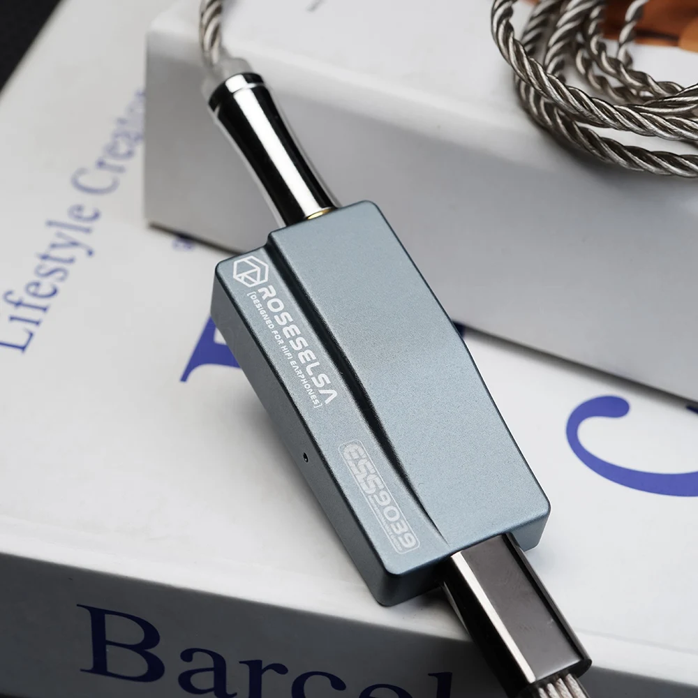 ROSESELSA RS9039 Portable Flagship-Grade USB DAC/AMP All-new ES9039Q2M Chip TypeC Headphone Amplifier DSD256 3.5mm 4.4mm Output