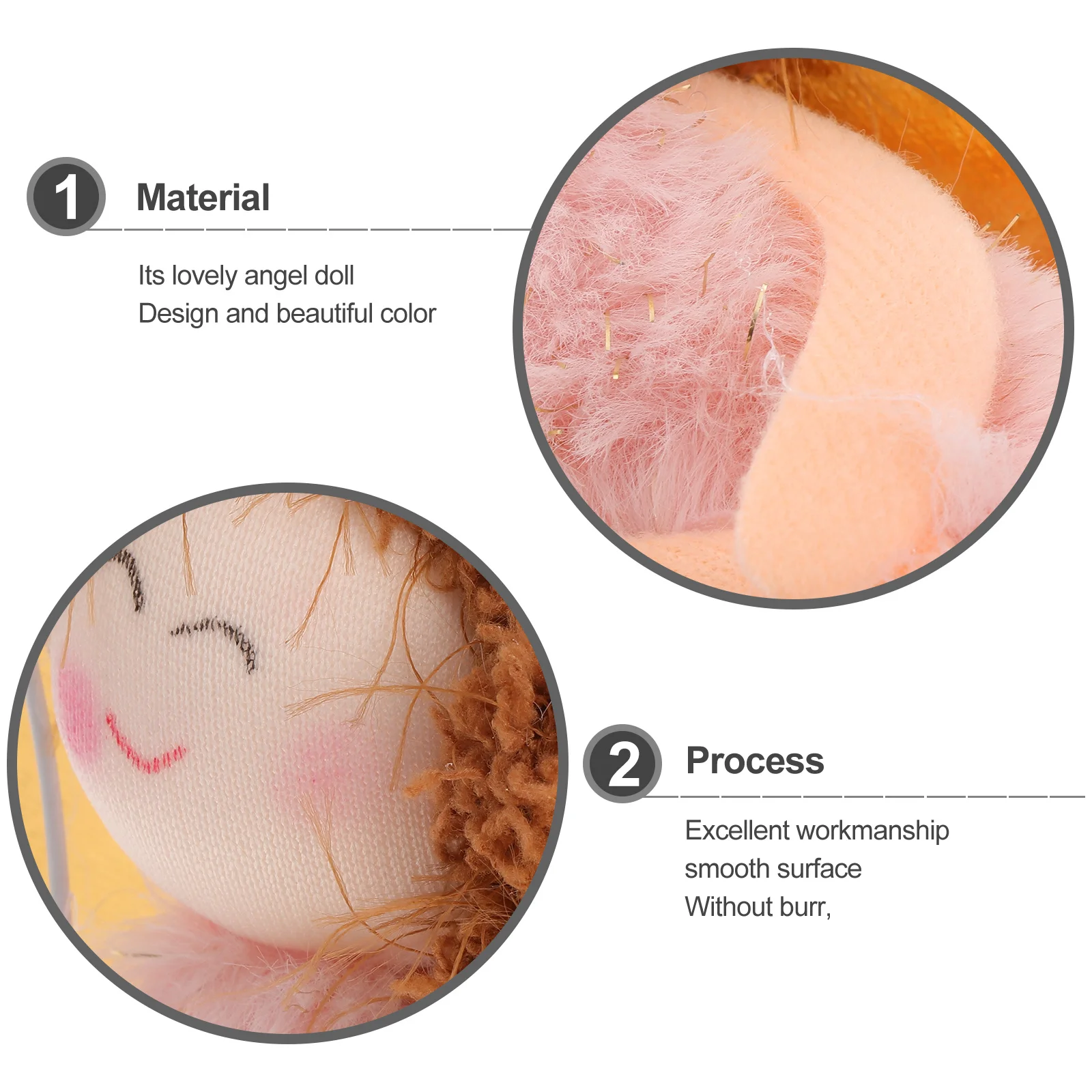 

1pc .66" Tree Topper Festive Home Party Decoration Xmas Ornament Christmas Angel Decoration Festival Supplies