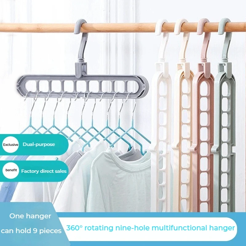 

9 Hole Foldable Hanger Wardrobe Space Saving Storage Hanger For Clothes Drying Hangers Storage Organizers Rack Coat Pants Hanger