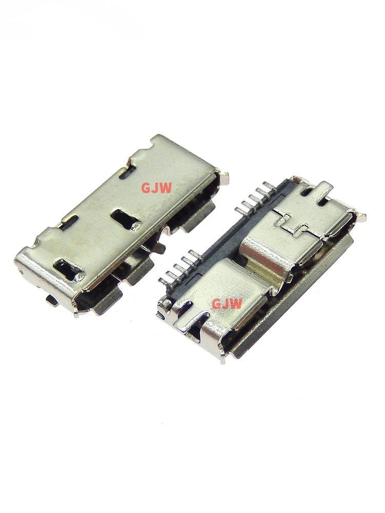 5PCS Micro USB 3.0 B Type DIP Female Socket DIP2 10pin USB Connector for Samsung Mobile Hard Disk Drives Data Interface