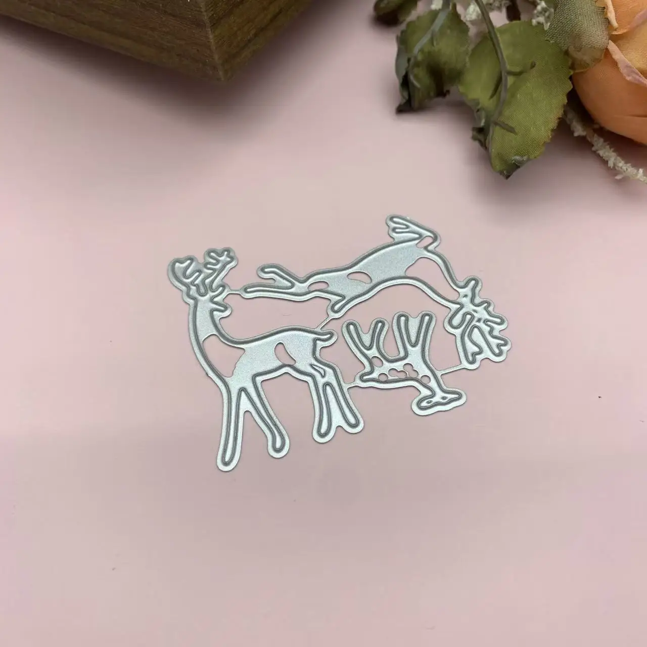 Three Elks Combo Metal Cutting Dies DIY Scrapbook Card Making Embossing Craft Die Cut Stencil